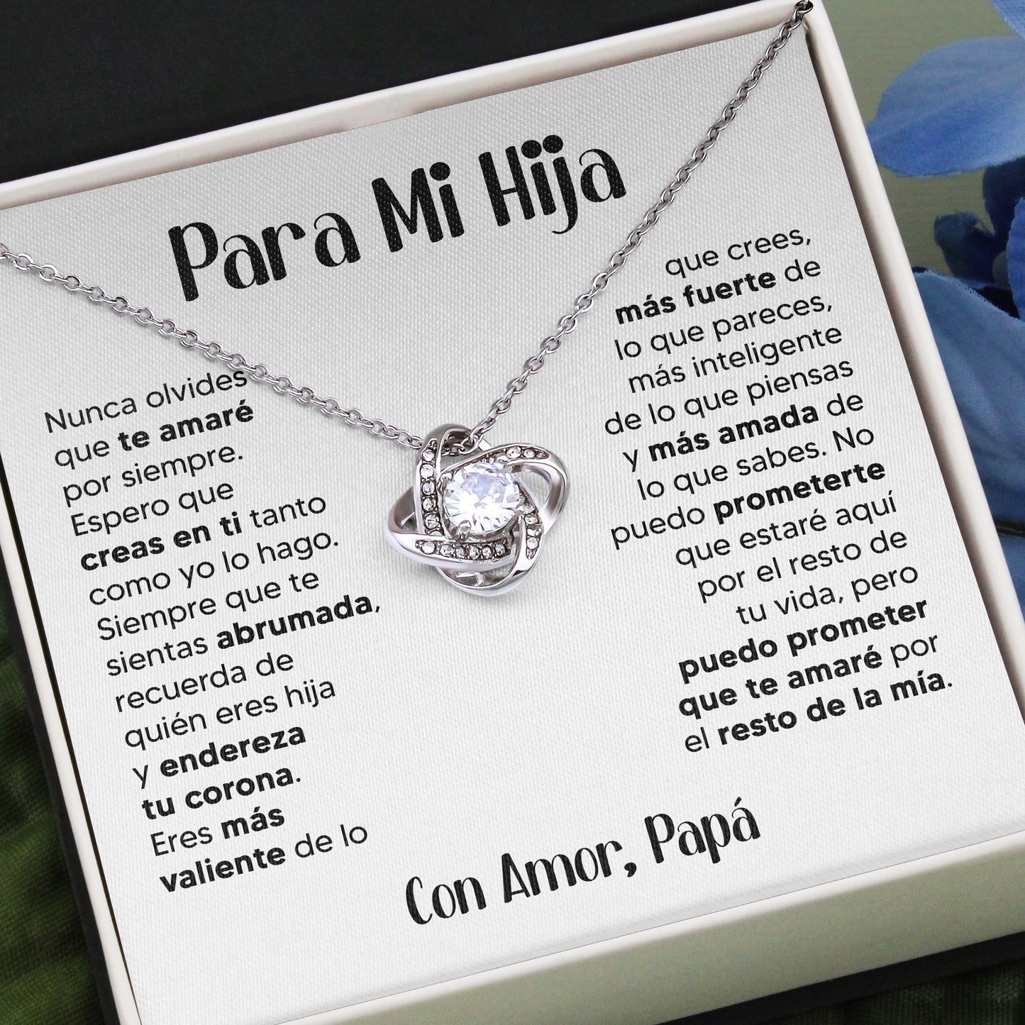 ZIAVIA | Vesta Knot Necklace | Hija Amor Papá
