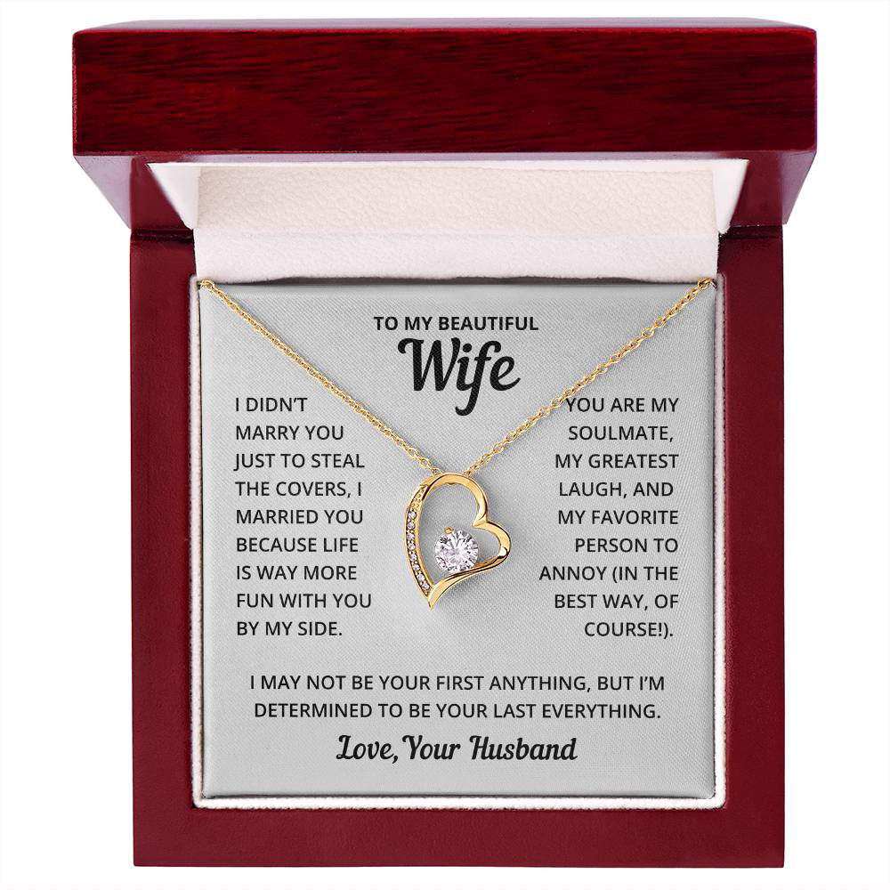 Mother's Day Gift for Wife | Forever My Love | Heart Necklace