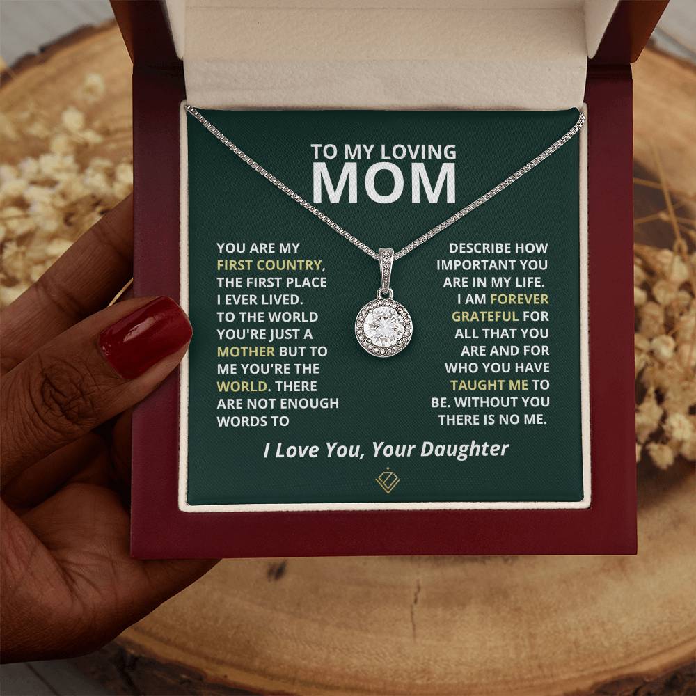 Mother's Day Gift from Daughter | My Dearest Mom | Eternal Hope Necklace