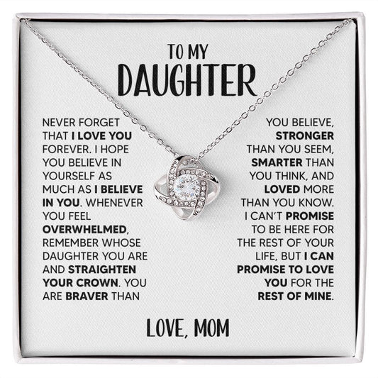 ZIAVIA | To My Daughter | Vesta Knot Necklace | Love Mom