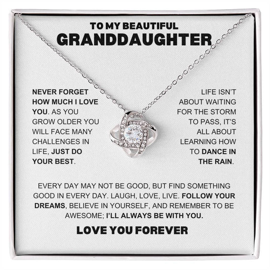 ZIAVIA | To My Beautiful Granddaughter | Vesta Knot Necklace |