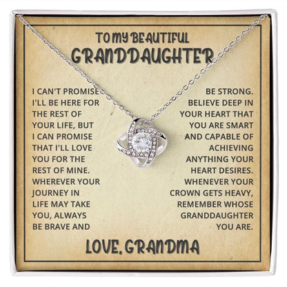 ZIAVIA | Vesta Knot Necklace | My Granddaughter | Love Grandma