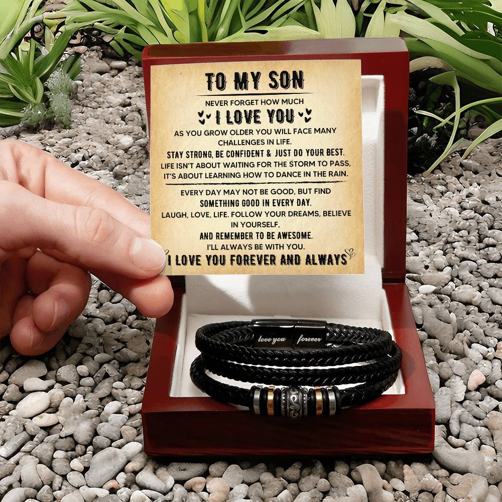 ZIAVIA | Love You Forever - Leather Bracelet | Dear Son