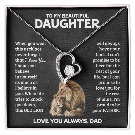 ZIAVIA | To My Daughter | Heart Necklace