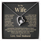 My wife necklace "I Married You Because I Can't Live Without You"