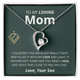 Mother's Day Gift |To My Loving Mom | Forever Love Necklace