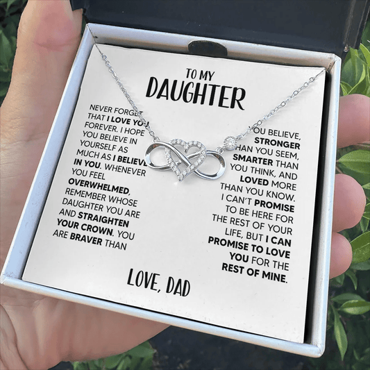 Beautiful Daughter | ZIAVIA Infinity Heart | 925S Necklace | Love Dad