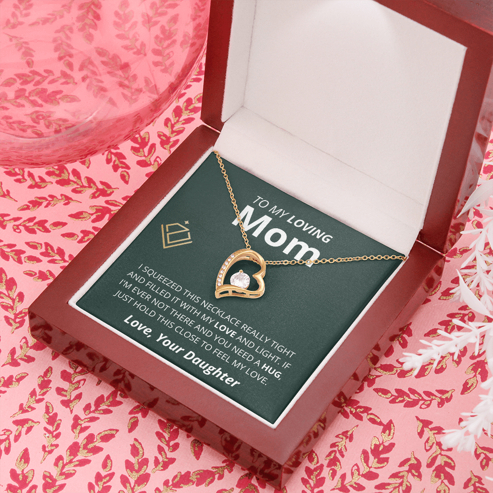Mother's Day Gift from Daughter | My Loving Mom | Heart Necklace
