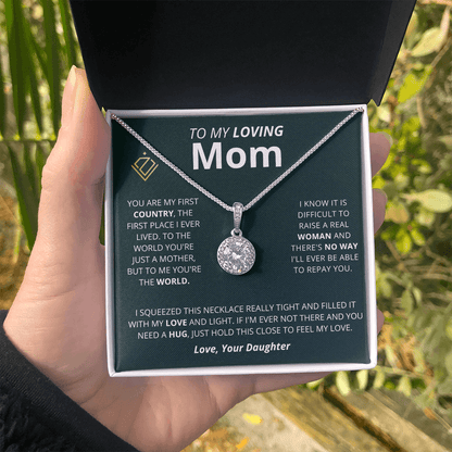 Cushion Star Necklace - Loving Mom - From Daughter