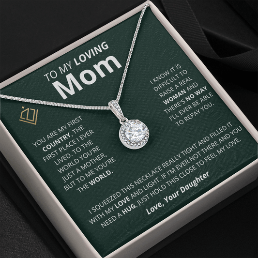 Cushion Star Necklace - Loving Mom - From Daughter