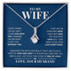 To My Wife Alluring Necklace – Last Everything Message Card