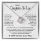 To My Daughter-in-Law Vesta Knot Necklace – Bonus Daughter Message Card