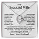 To My Beautiful Wife Heart Necklace – Meaningful Gift for Wife