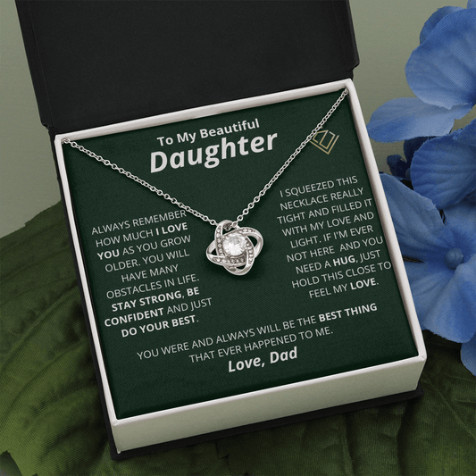Vesta Knot Necklace - Daughter Stay Strong - From Dad