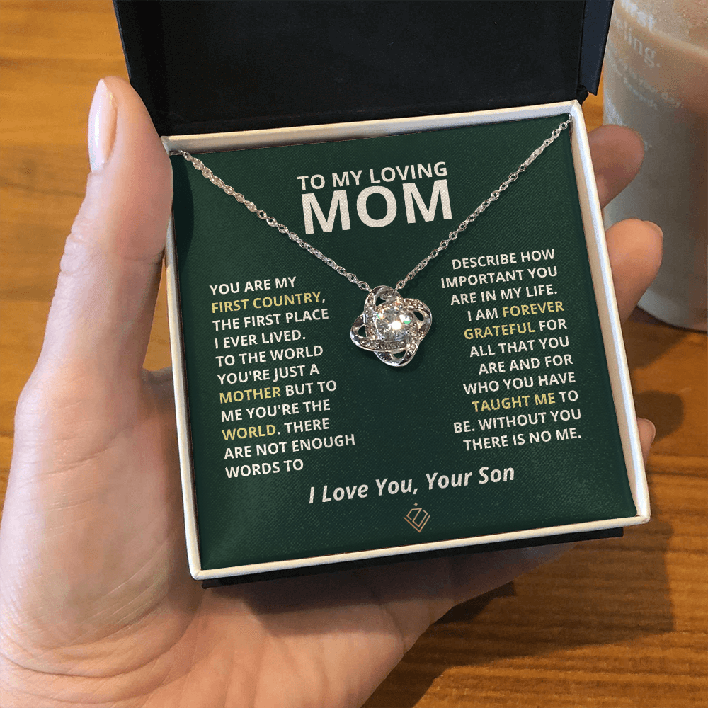 Vesta Knot Necklace - Mom First Country
