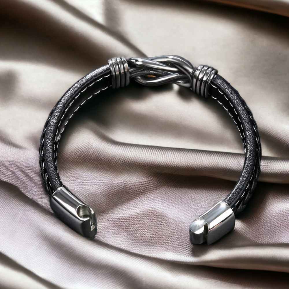 TO MY MAN | FOREVER LINKED LEATHER BRACELET | ZIAVIA |