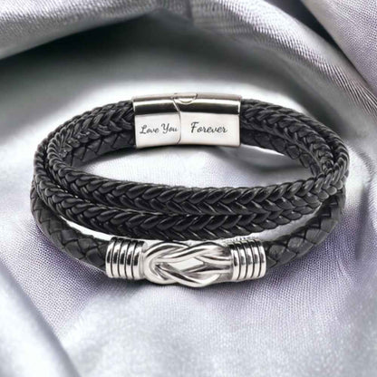 ZIAVIA | Love You Forever Leather Bracelet | Grandson |