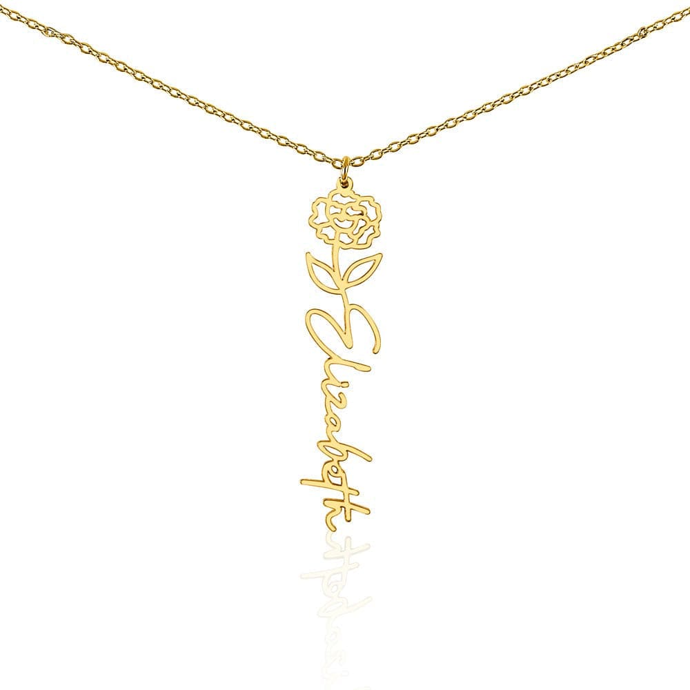 ZIAVIA  |  No Rain, No Flowers  |  Name & Month Necklace