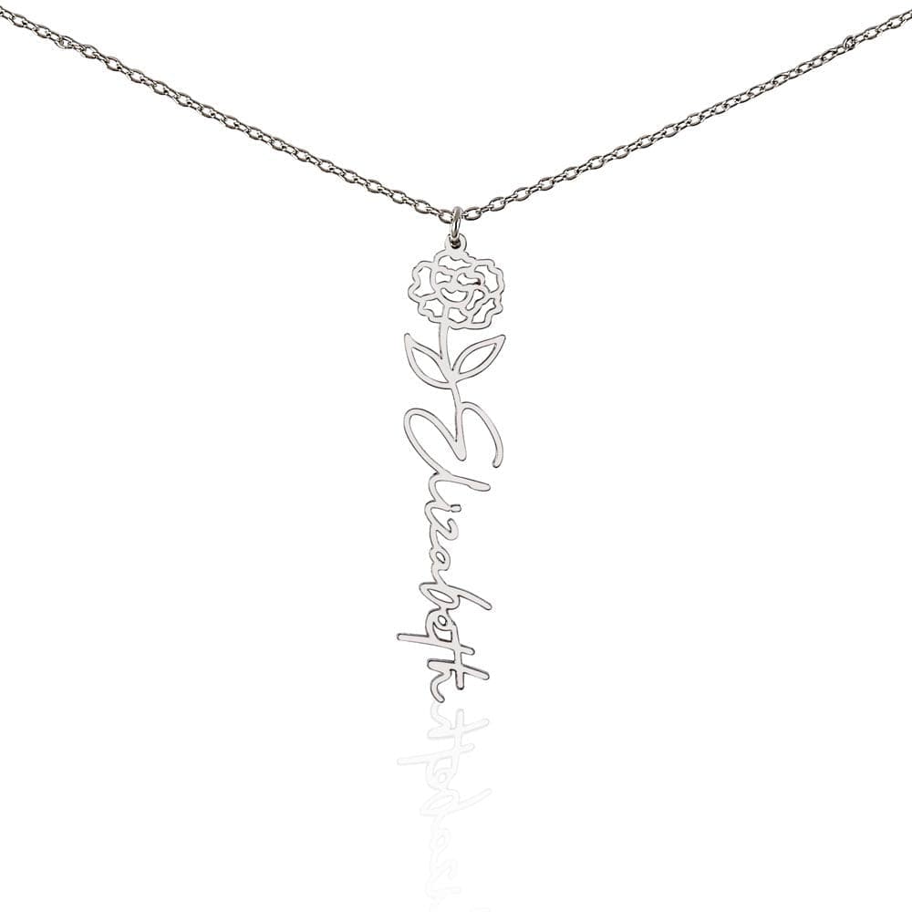 ZIAVIA  |  No Rain, No Flowers  |  Name & Month Necklace