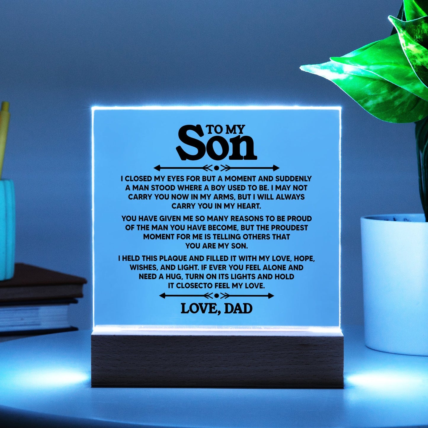 ZIAVIA  |  Acrylic Plaque  |  Son, Love Dad