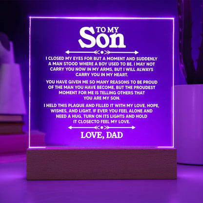 ZIAVIA  |  Acrylic Plaque  |  Son, Love Dad