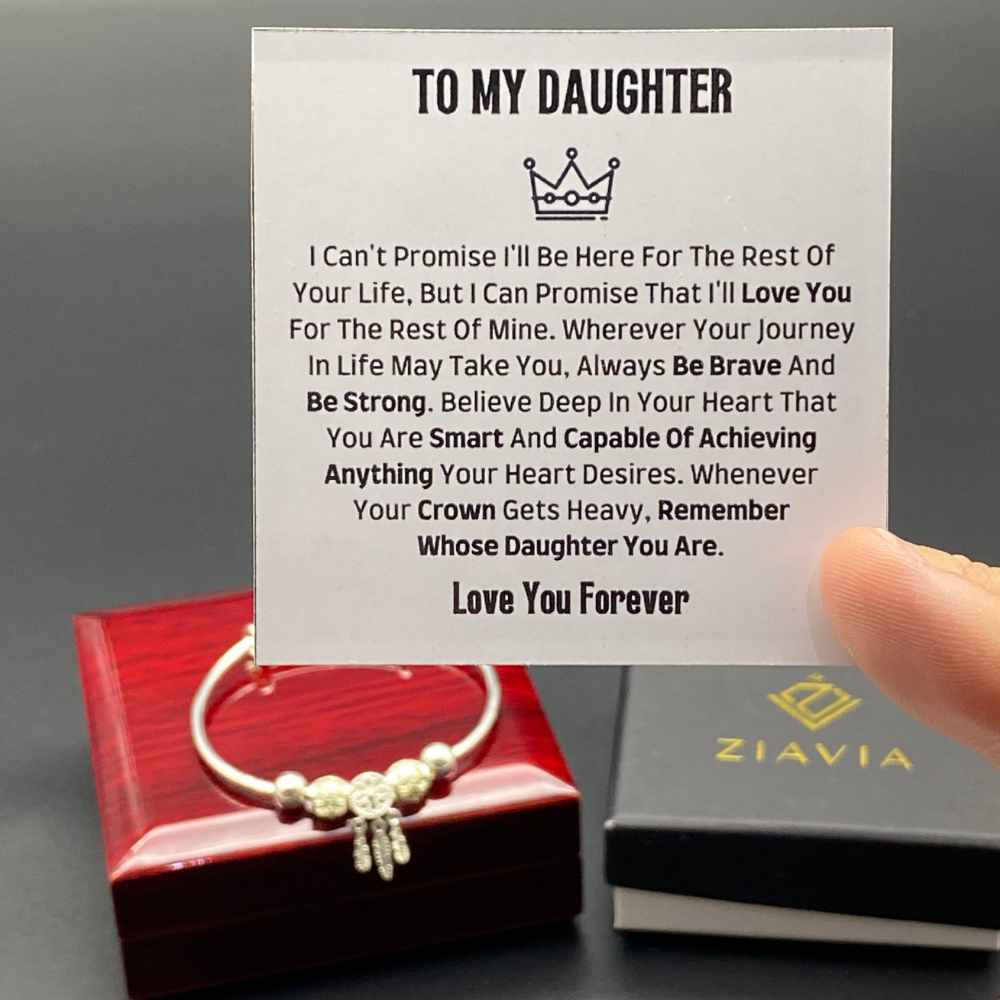 ZIAVIA | To My Daughter | Dream Weave Wristlet | Brave & Strong