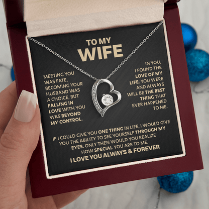 To My Wife necklace “Meeting you was fate” Ziavia Heart Necklace