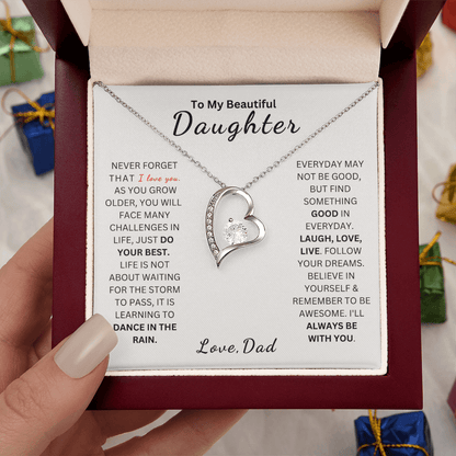 ZIAVIA  |  Heart Necklace  |  Daughter I Love You