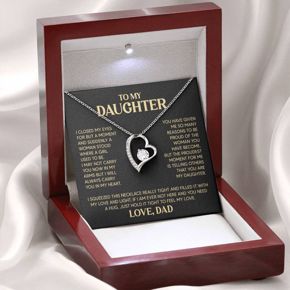 ZIAVIA | Daughter Heart Necklace | Love Dad | S