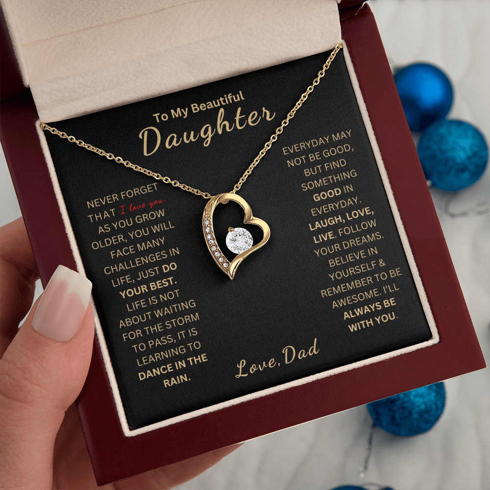 ZIAVIA  |  Heart Necklace  |  I Love You Daughter