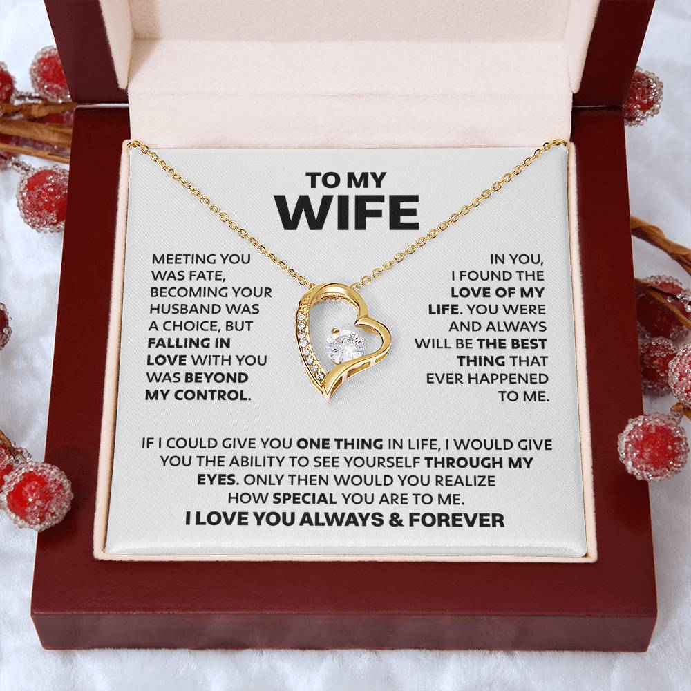 ZIAVIA | Wife Heart Necklace | Meeting you was fate