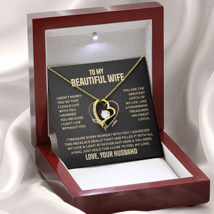 ZIAVIA | Beautiful Wife Heart Necklace | Love Husband