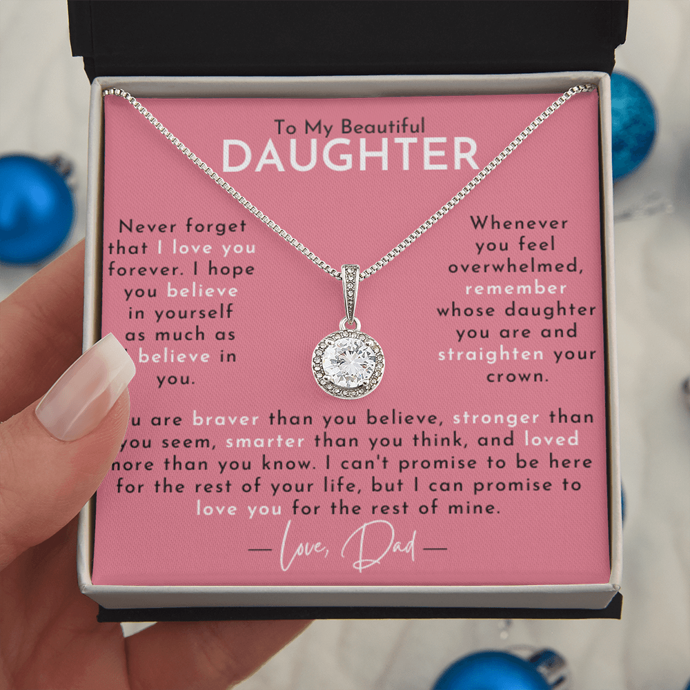 ZIAVIA  |  Cushion Star Necklace  |  Beautiful Daughter Love Dad