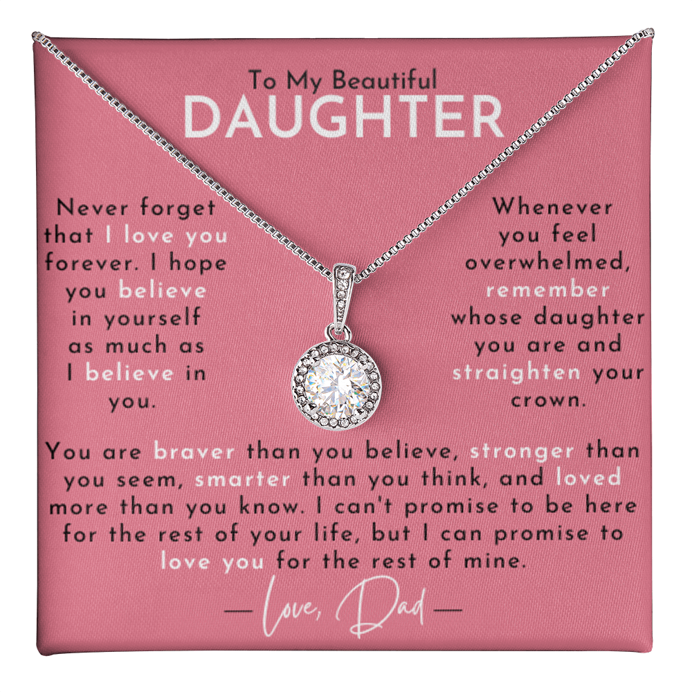 ZIAVIA  |  Cushion Star Necklace  |  Beautiful Daughter Love Dad