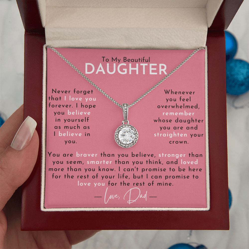 ZIAVIA  |  Cushion Star Necklace  |  Beautiful Daughter Love Dad