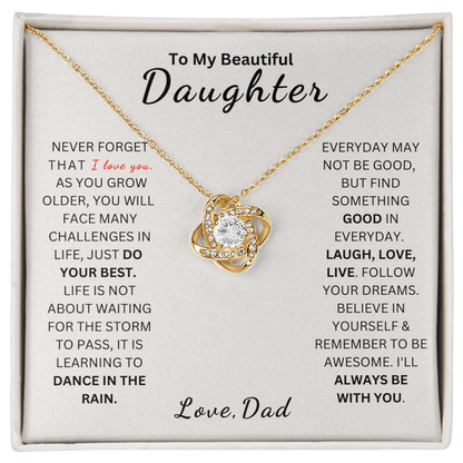 ZIAVIA  |  Vesta Knot Necklace  |  Daughter I Love You