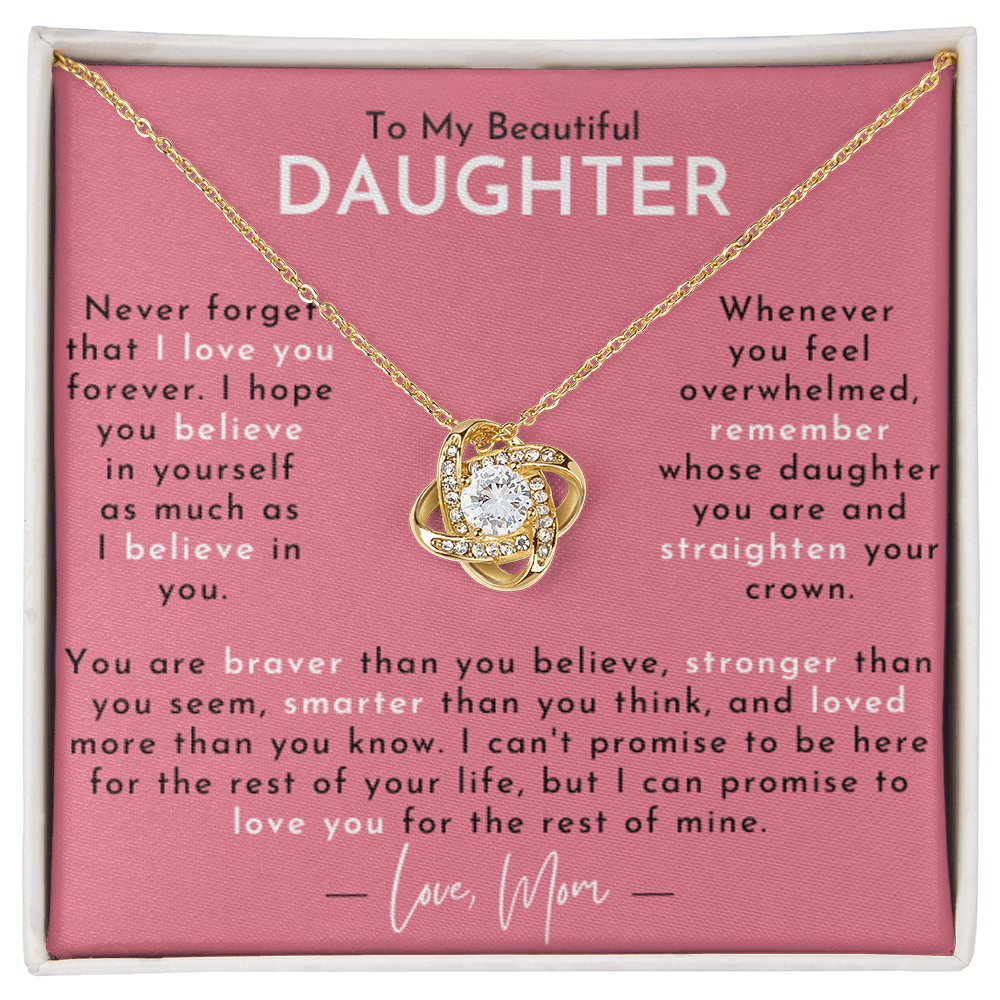 ZIAVIA  |  Vesta Knot Necklace  |  Beautiful Daughter Love Mom