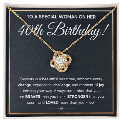 ZIAVIA  |  Vesta Knot Necklace  |  On Her 40th Birthday