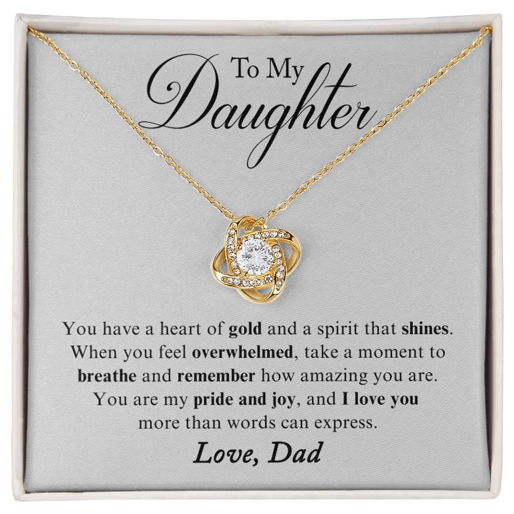 ZIAVIA  |  Vesta Knot Necklace  |  Daughter Heart Of Gold