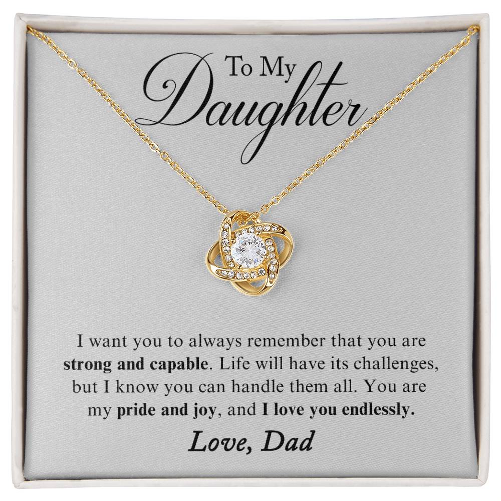 ZIAVIA  |  Vesta Knot Necklace  |  Daughter Love You Endlessly