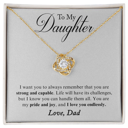 ZIAVIA  |  Vesta Knot Necklace  |  Daughter Love You Endlessly