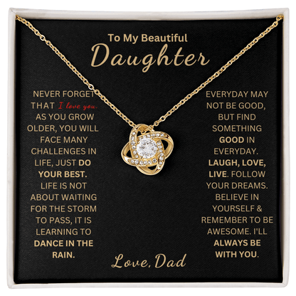 ZIAVIA  |  Vesta Knot Necklace  |  I Love You Daughter