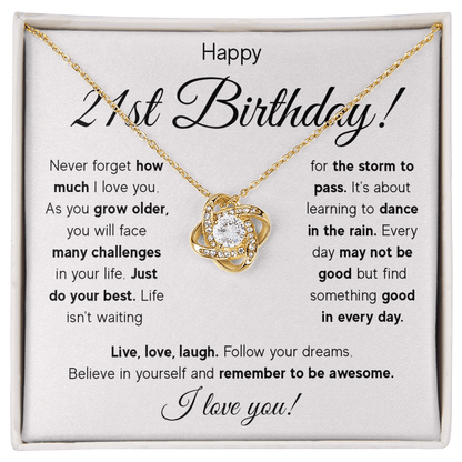 ZIAVIA  |  Vesta Knot Necklace  |  Happy 21st Birthday!