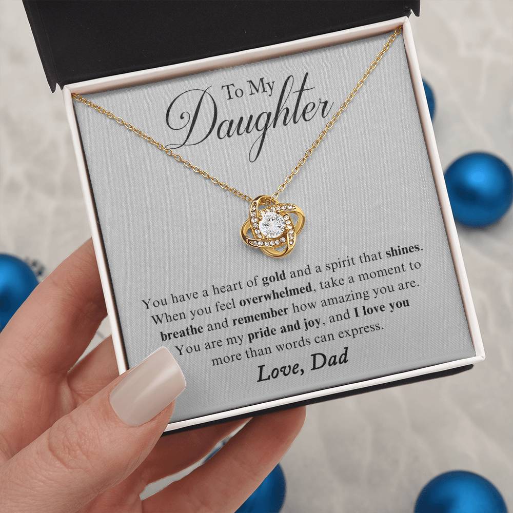 ZIAVIA  |  Vesta Knot Necklace  |  Daughter Heart Of Gold