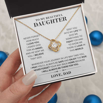 ZIAVIA  |  Vesta Knot Necklace  |  Angel Daughter Love Dad