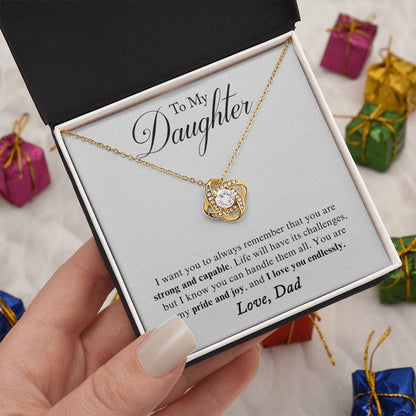 ZIAVIA  |  Vesta Knot Necklace  |  Daughter Love You Endlessly