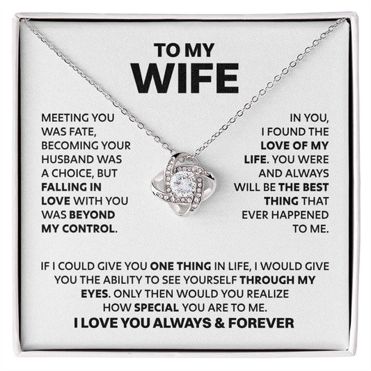 ZIAVIA | To My Wife | Meeting you was fate | Vesta Knot Necklace | S