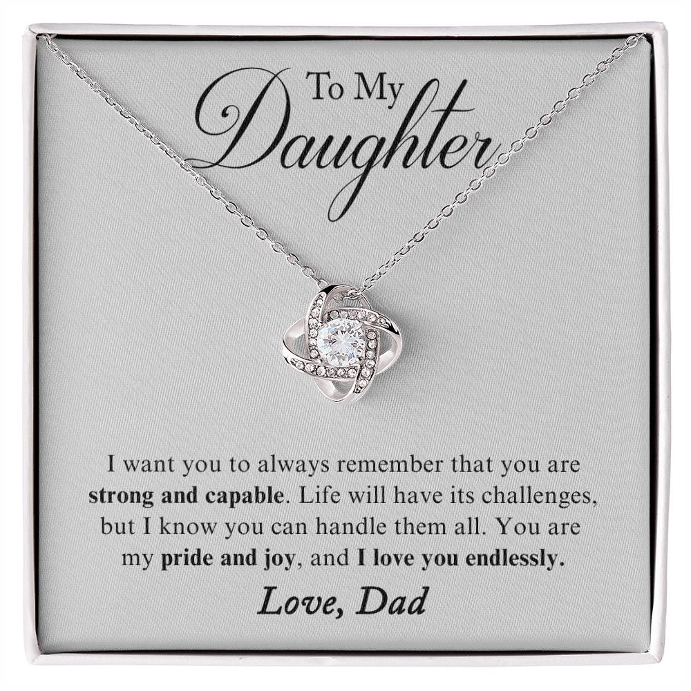 ZIAVIA  |  Vesta Knot Necklace  |  Daughter Love You Endlessly