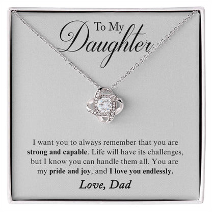 ZIAVIA  |  Vesta Knot Necklace  |  Daughter Love You Endlessly