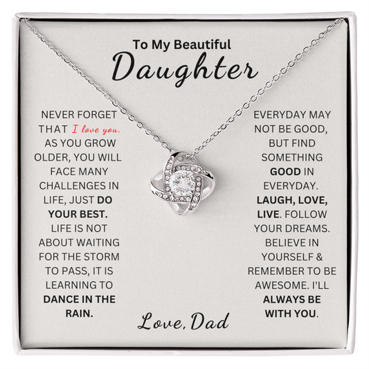 ZIAVIA  |  Vesta Knot Necklace  |  Daughter I Love You